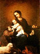 Francisco de Zurbaran virgin and child with st. oil painting on canvas